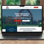 Strona internetowa biura architektonicznego spektrumarchitekci.pl na ekranie laptopa