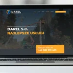 Strona darelsc.pl – realizacja na laptopie