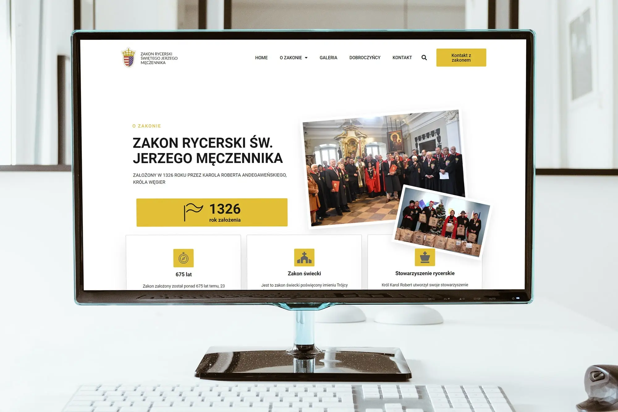 Strona zakonswietegojerzego.pl – realizacja na laptopie
