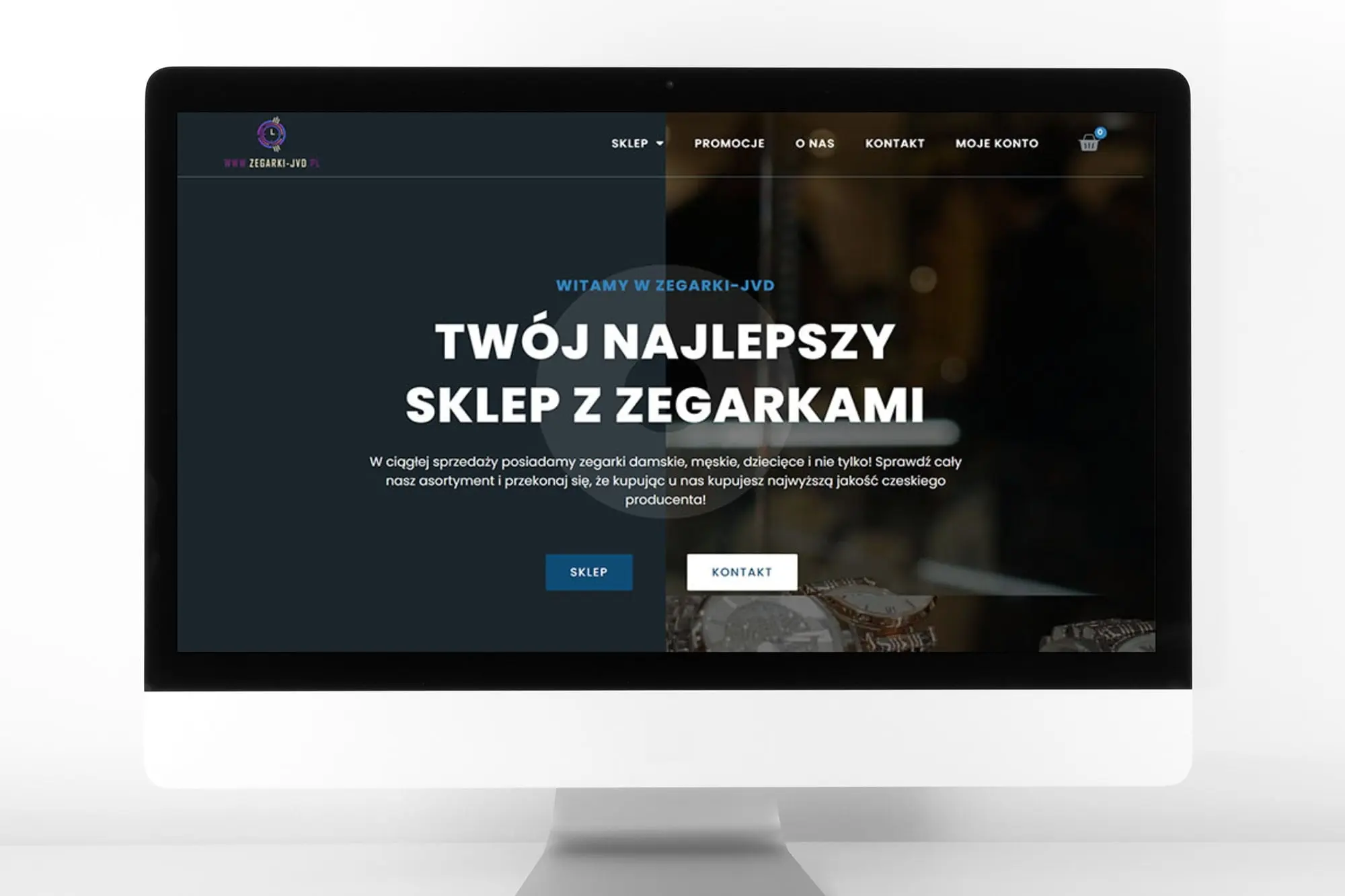 Strona zegarki-jvd.pl – realizacja na laptopie
